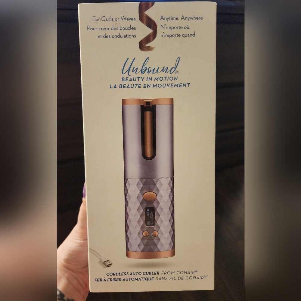 Conair Unbound Cordless Auto Curler - Purple and Gold